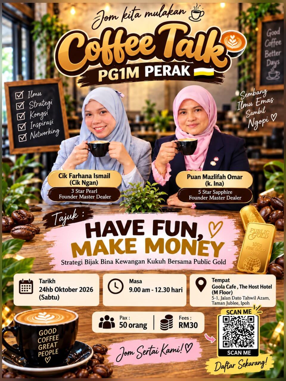 Poster rasmi Coffee Talk PG1M Perak